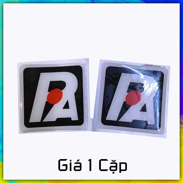 TEM DÁN THÙNG LOA LOGO PA ĐEN -TEM PA VÀNG