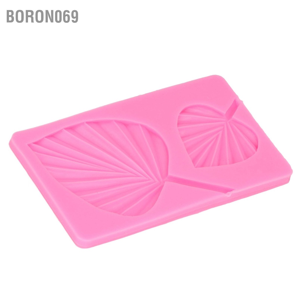 Boron069 Khuôn silicone Quạt hình lá Hình dạng chịu nhiệt nướng miễn phí BPA cho bánh sô cô la mềm