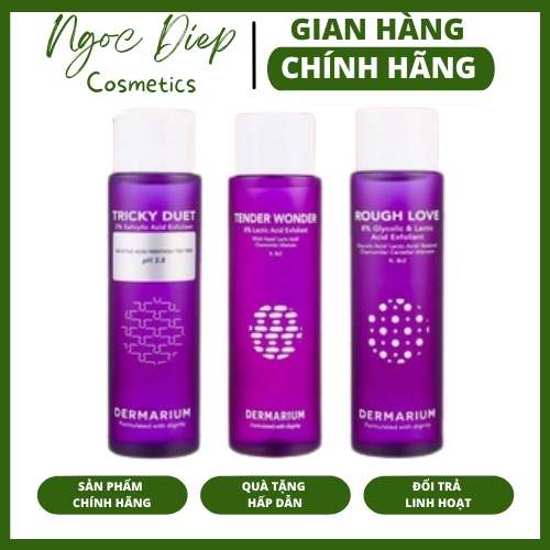Dermarium Tricky Duet - Tẩy da chết hoá học làm sạch sâu lỗ chân lông - Rough Addiction Tender Wonder -Ngọc Diệp