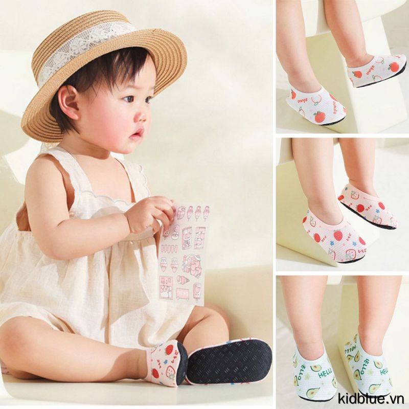 Fruit Print Toddler Socks Newborn Indoor Socks Children Socks Cotton Mesh Socks Breathable Baby Non-slip Floor Socks