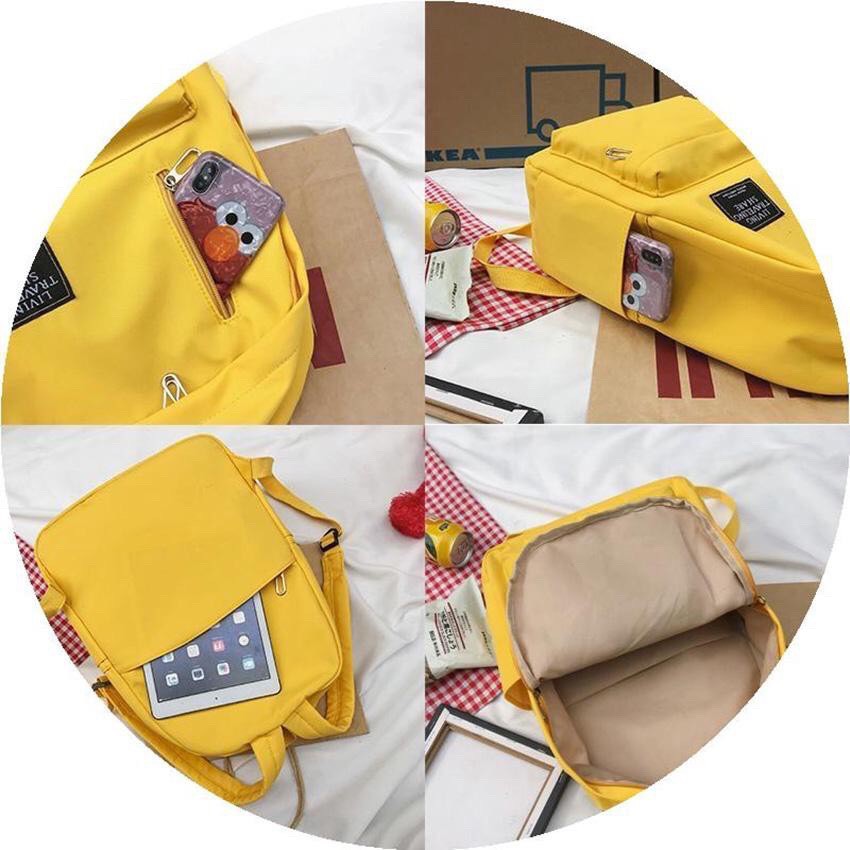 Balo nữ Ulzzang thời trang khoá cài tiện dụng