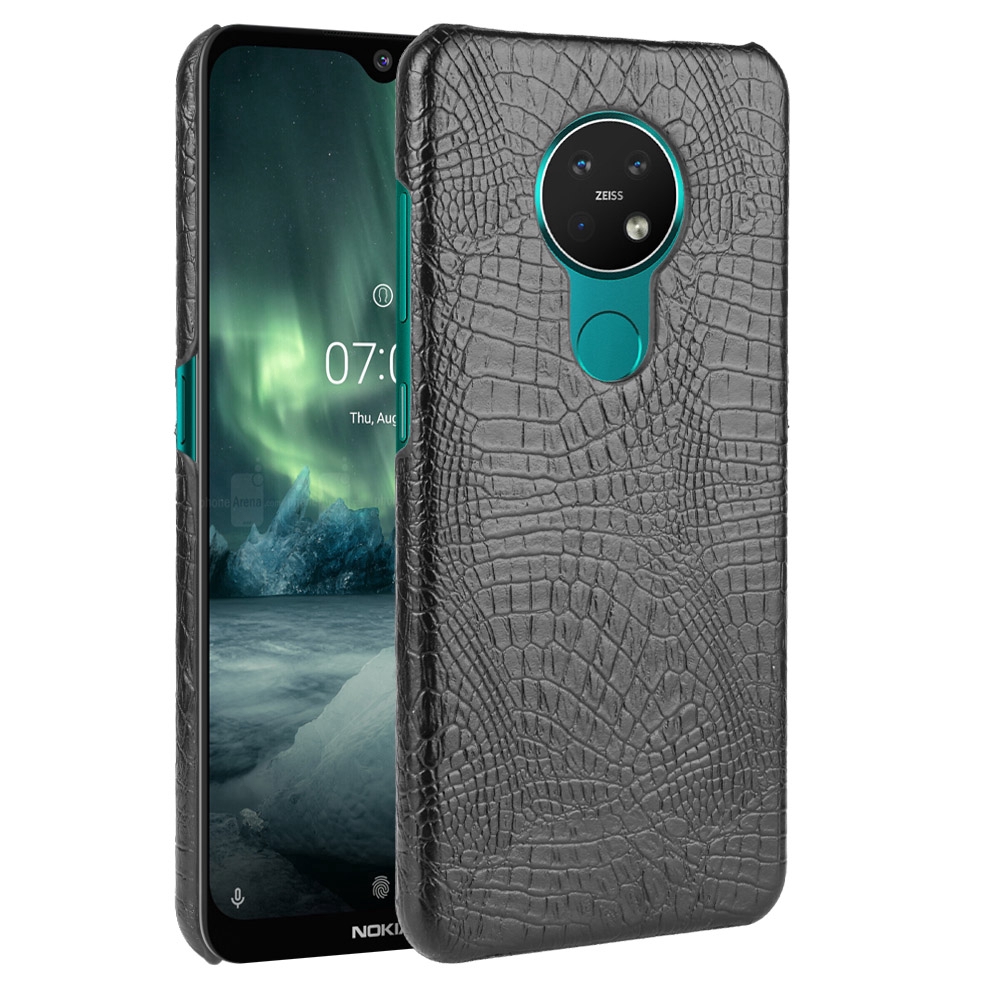 Nokia 7.2 Casing Fashion Crocodile Pattern Hard PC PU Leather Back Cover Nokia7.2 Hard Plastic Case Phone Cover