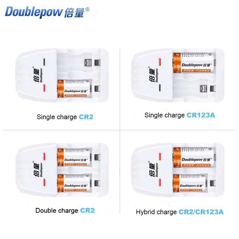 Bộ Sạc Pin Doublepow DP-K06 cao cấp kèm 02 Pin CR2 900mAh