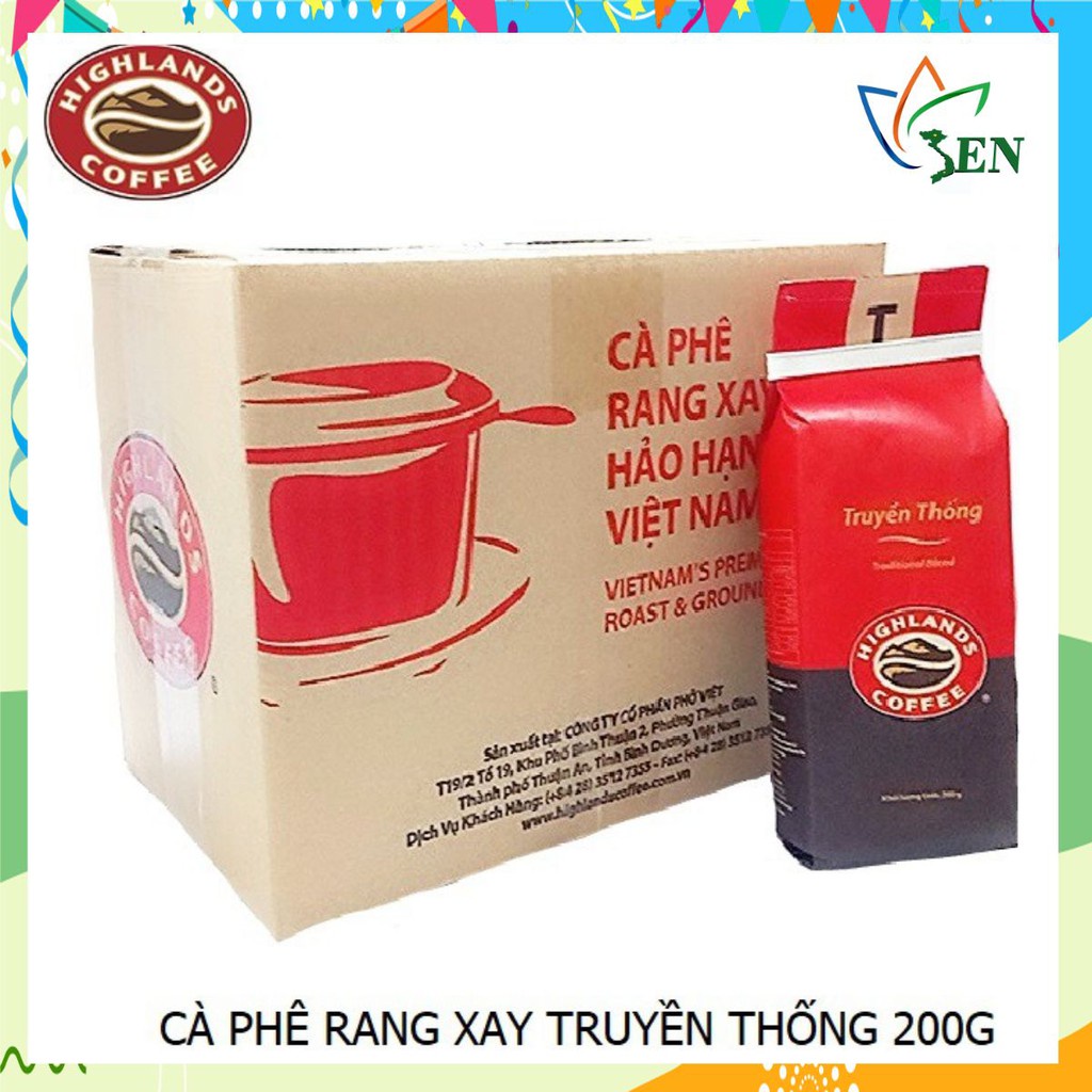 [SenXanh CAFE] Combo 2 gói Cà phê Rang xay Truyền thống Highland Coffee 200g | BigBuy360 - bigbuy360.vn