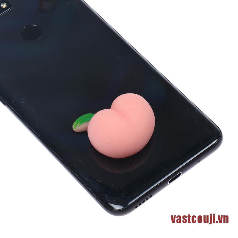 Vastcouji Set 2 Đồ Chơi Bóp Nén Bằng Silicon Mềm Hình Mông Quả Đào Đáng Yêu