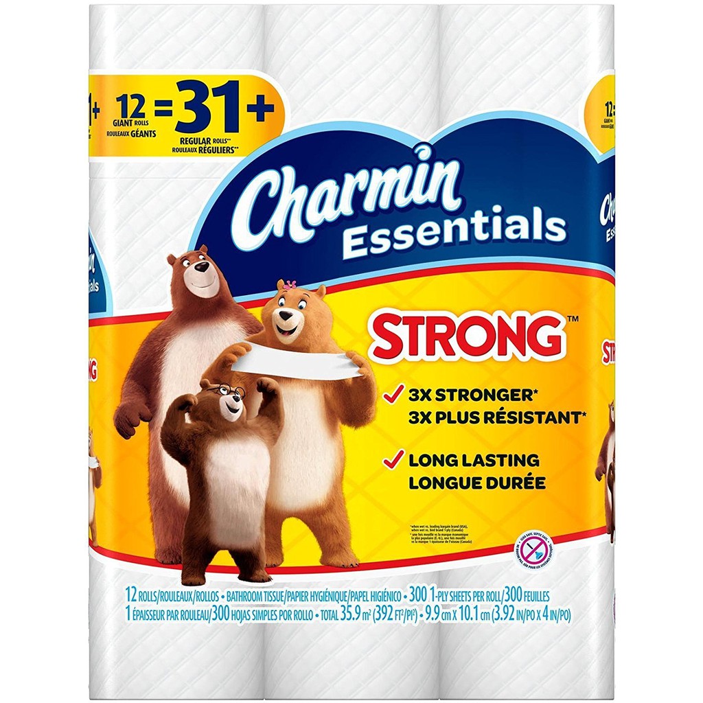 Giấy vệ sinh Charmin.Essentials.Strong 12 Cuộn | Shopee Việt Nam