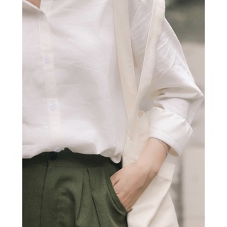 Áo sơ mi linen trắng basic - Fresh Shirt
