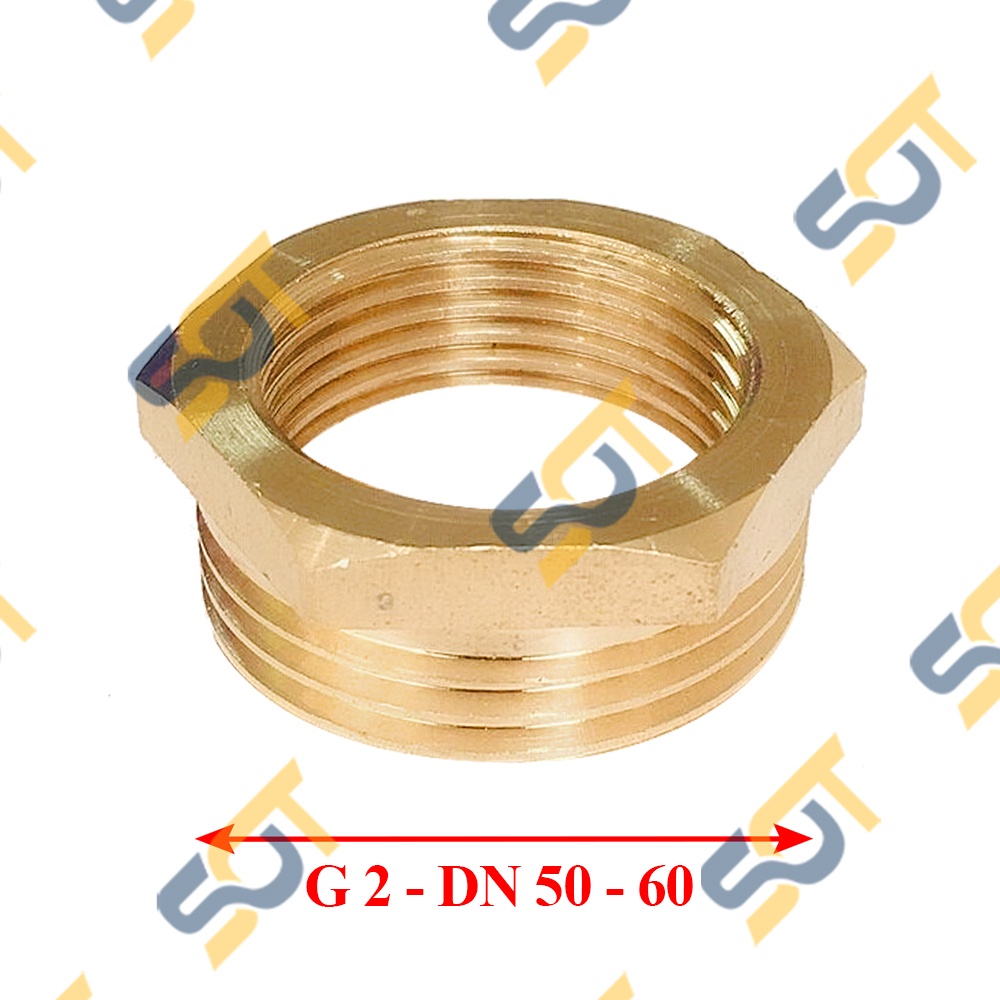 [NỐI CHUYỂN REN] G 2 in DN50 60 Ren ngoài lớn nối ren trong nhỏ tùy chọn bằng đồng (bush male to female) Cả rá Lơ ngược