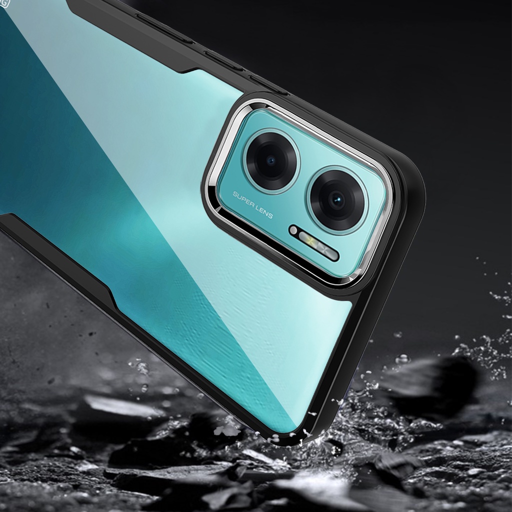 Ốp Điện Thoại Dạng Giáp Trong Suốt Chống Rơi Có Khung Kim Loại 2 Trong 1 Cho Xiaomi Redmi 10 Prime Plus/Redmi 10 Prime +/Redmi Note 11E