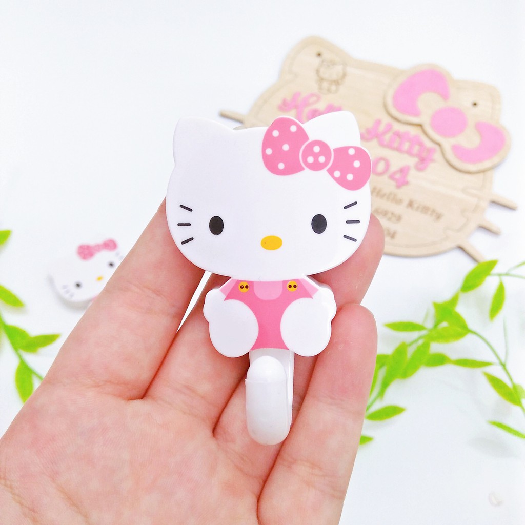 2 móc dán tường treo đồ đa năng Hello Kitty☘☘