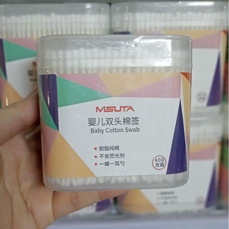 Hộp 400 que tăm bông MISUTA cho bé