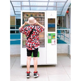 Áo sơ mi hoạ tiết Camo / Vải lụa mềm