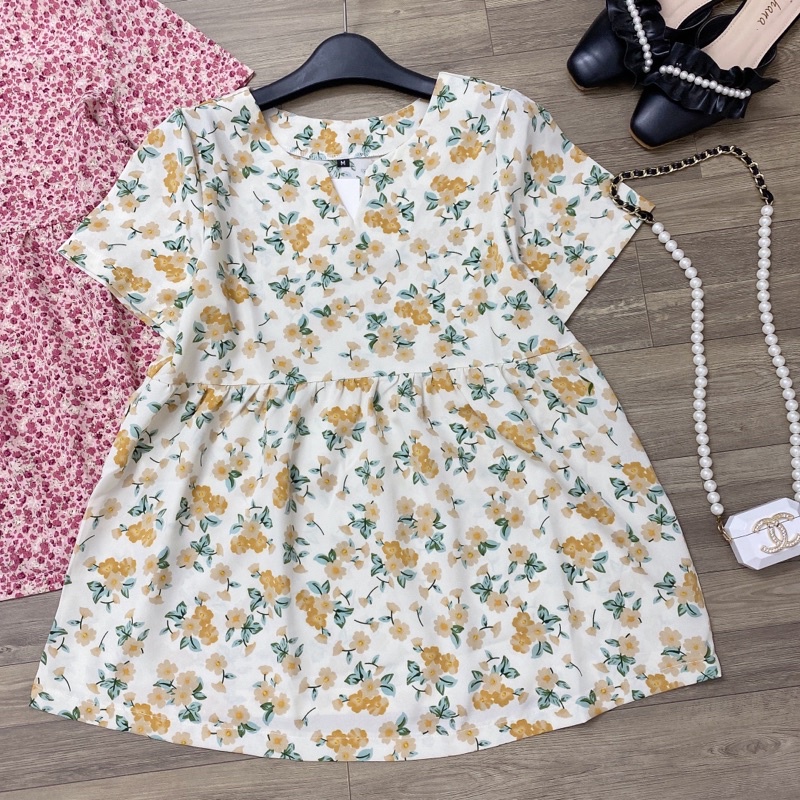 ( 40-110kg) Áo bầu xuân hè - áo bầu ngắn tay dáng baby doll