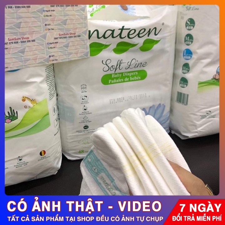 [TẶNG KHĂN ƯỚT]-   BỈM HỮU CƠ CHÂU ÂU] TÃ/BỈM DÁN/QUẦN NATEEN BỈ S56/M48/L44 Và L54/XL48/XXL42