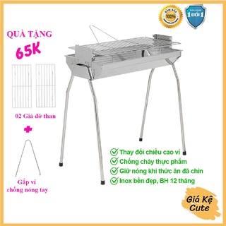 Bếp nướng than hoa TopV VCL thay đổi chiều cao vỉ Bếp nướng than hoa không khói nướng ngoài trời lò nướng than inox