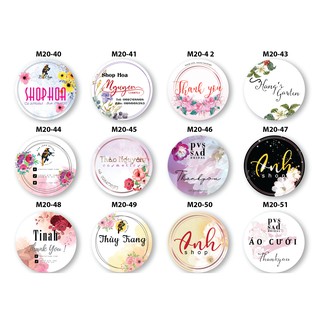 Combo Tem decal tròn loại to