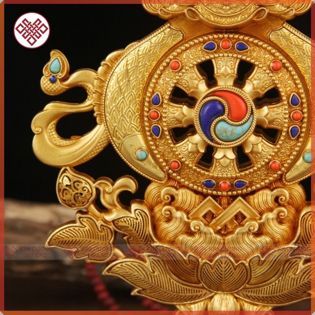 Tám Biểu Tượng Cát Tường Hợp Nhất Mật Tông [ Kim Cương Hỷ Lạc]