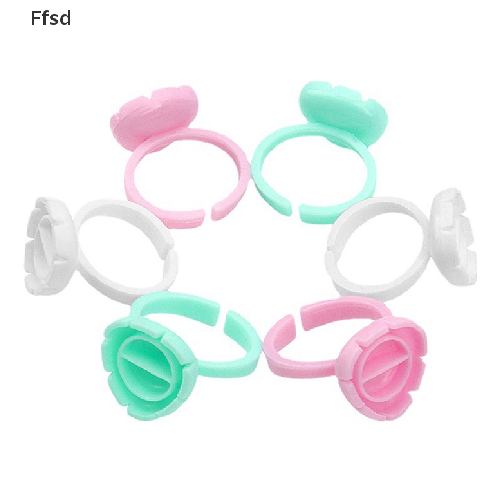 [Hàng mới về] 100 cái vòng giữ keo nối mi tiện dụng