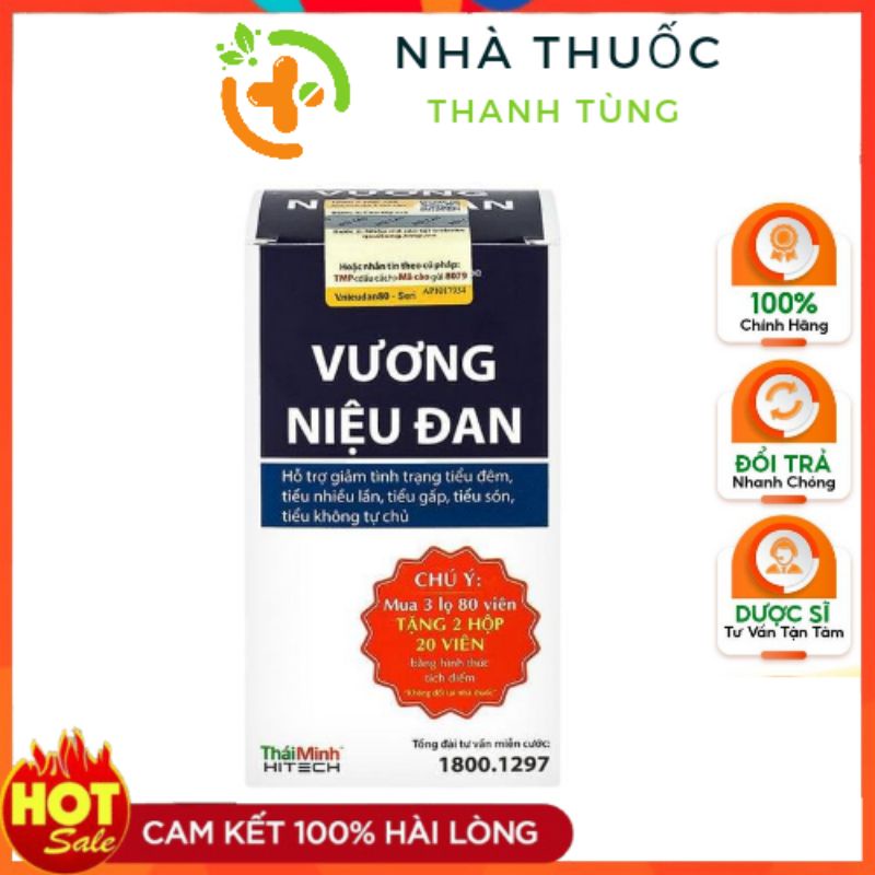 Vương Niệu Đan Lọ 80viên- hỗ trợ Tiểu đêm ,tiểu nhiều lần ,tiểu són , tiểu gấp ,tiểu không tự chủ
