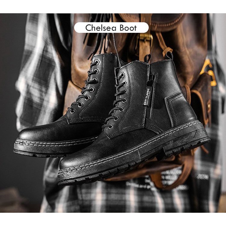 Giày chelsea boot nam da dây kéo D950 shop ĐỊCH ĐỊCH chuyên giày boot nam | BigBuy360 - bigbuy360.vn