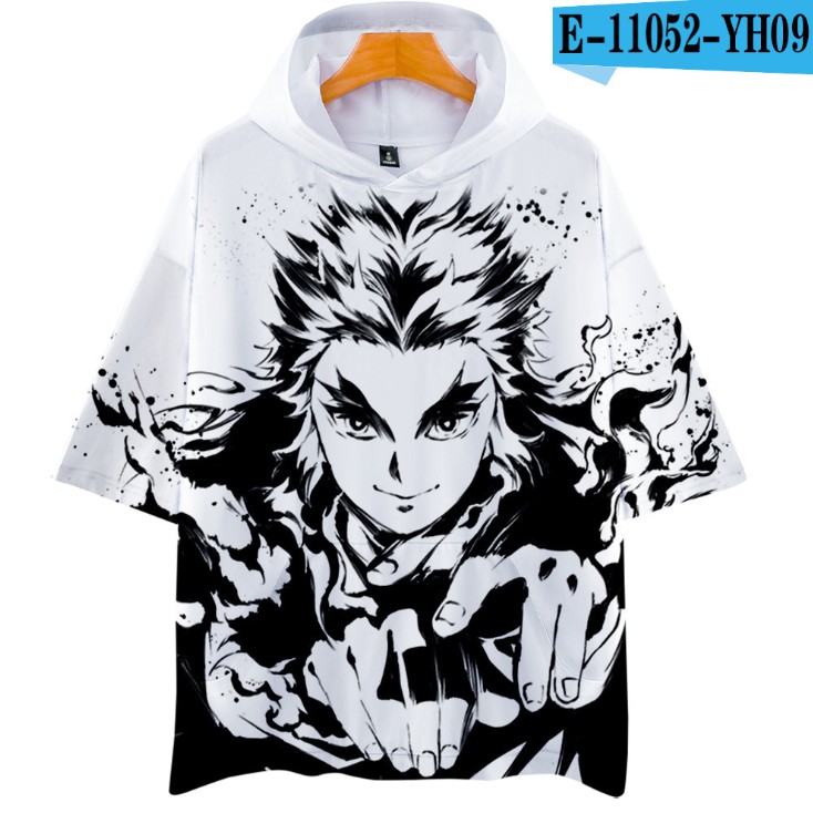 Áo Hoodie Ngắn Tay In Họa Tiết Demon Slayer 3D Cá Tính Kanroji Mitsuri