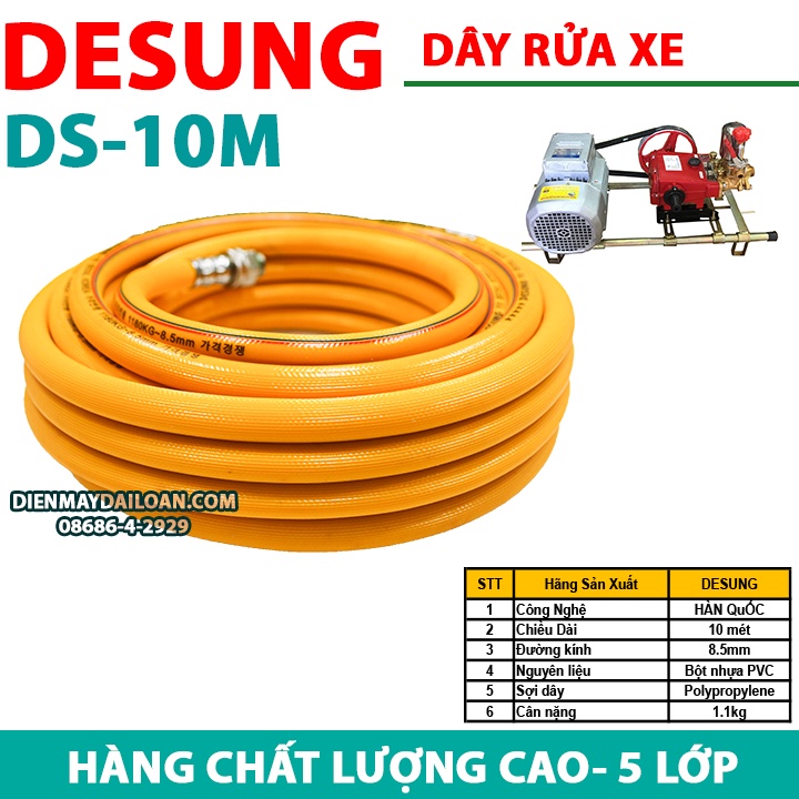 Dây rửa xe áp lực cao DESUNG YAMAHA BOSCH - Đủ kích thước