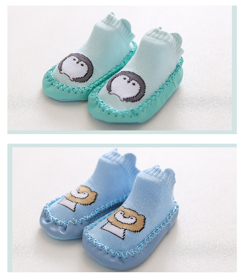 Giày Vớ Cotton Chống Trượt Hình Gấu KokoroCare YQQ-01 Dễ Thương Cho Bé Size S / M / L 1 Tháng-2 Tuổi