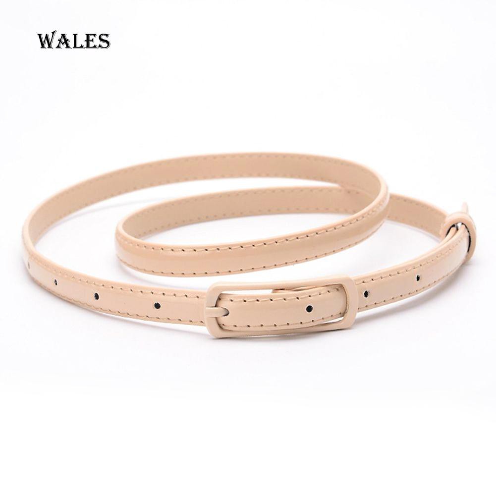 Dây Thắt Lưng Giả Da Bản Nhỏ Thời Trang Dành Cho Nữ