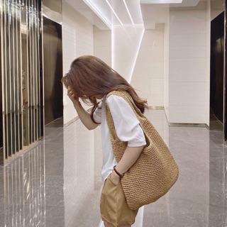 Túi cói tote size lớn siêu xinh