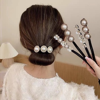 Kẹp Búi Tóc Uốn Dẻo Đính Đá Phong Cách Hàn
