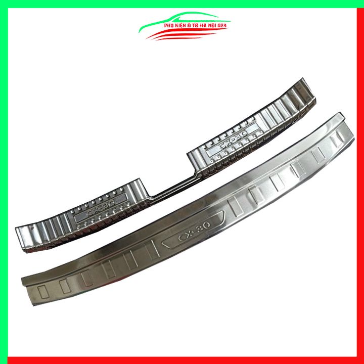 Ốp chống trầy cốp MAZDA CX30 2021-2022 Inox mạ crom sáng bóng