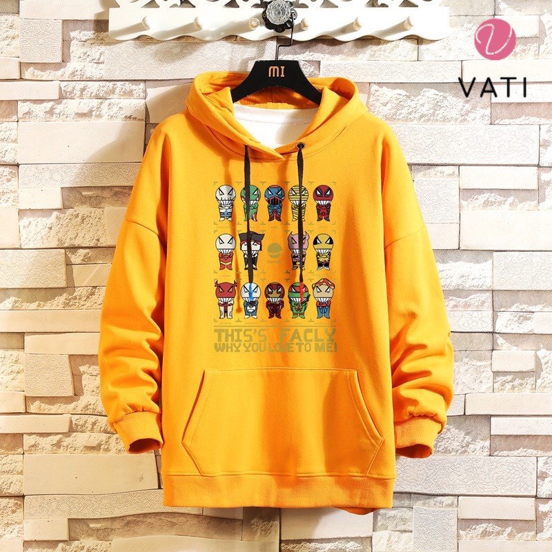 Áo Hoodie Nam Nữ Unisex Dài Tay Phong Cách Harajuku Cá Tính Chất Nỉ Bông Trơn Nhiều Màu - SuzaSport