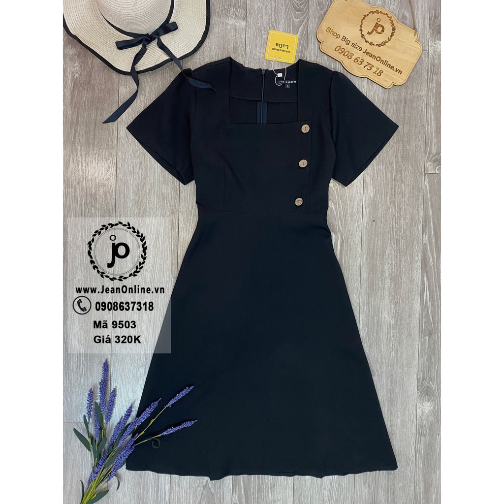 Đầm Nút Cổ Vuông Bigsize Nữ (MS 9503) | BigBuy360 - bigbuy360.vn