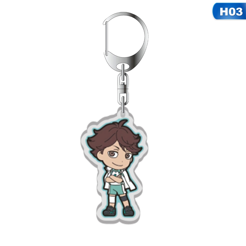 Móc gắn chìa khóa acrylic hình Anime Haikyuu