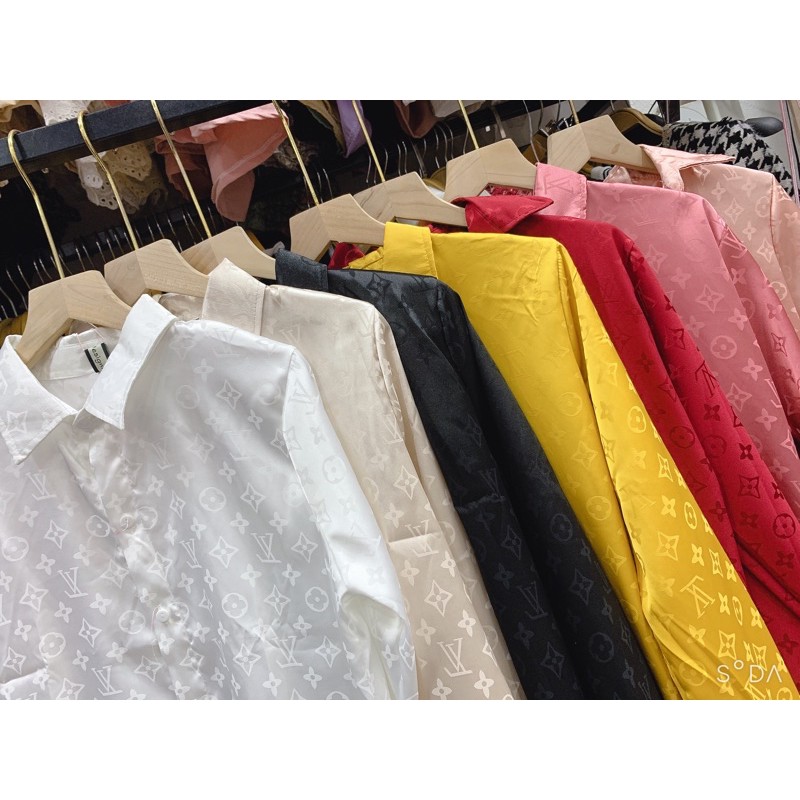 Áo sơ mi lụa gấm chữ L chìm | BigBuy360 - bigbuy360.vn