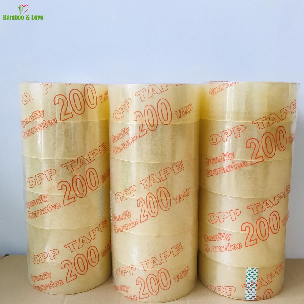 Băng keo trong 100yard, 200yard, 4.8cm, lõi mỏng 0.5cm tiết kiệm nhất thị trường (1 cuộn)
