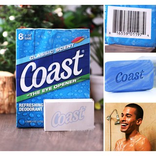 XÀ bông Coast cục Mỹ - Lốc 8 cục 113g