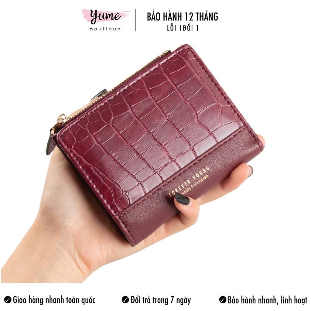 Ví Cầm Tay Nữ, Ví Da Forever Young Siêu Xinh, Có Ngăn Đựng Tiền Xu 5 Màu Rẻ Và Đẹp VD81