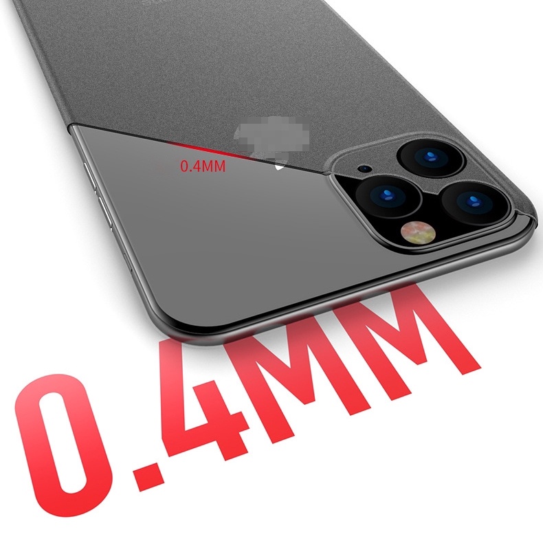 Ốp điện thoại mặt nhám siêu mỏng 0.4mm cho iPhone 12 Mini 11 Pro Max X XS XR 7 8 Plus SE 2020