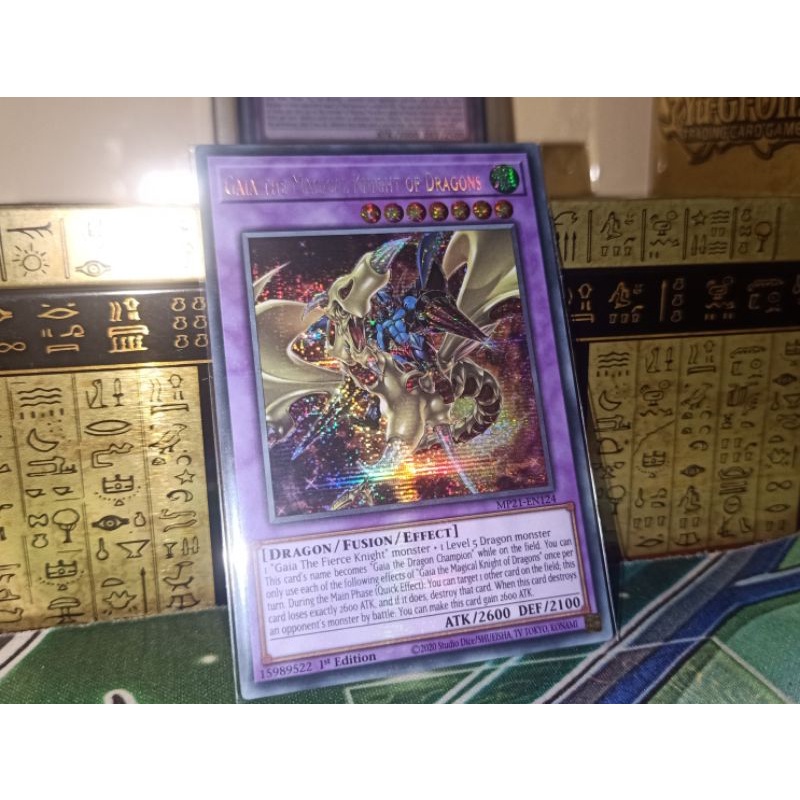 thẻ bài: Gaia the Magical Knight of Dragons - MP21-EN124 - Prismatic Secret Rare 1st Edition