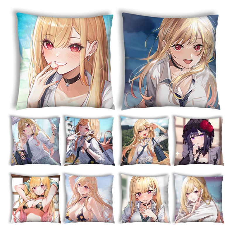 Vỏ Gối Vuông In Hình Nhân Vật Hoạt Hình Anime Độc Đáo