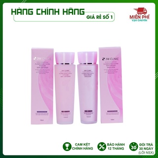Bộ dưỡng ẩm dưỡng trắng da chiết xuất từ Hoa Hồng 3W CLINIC Hàn Quốc