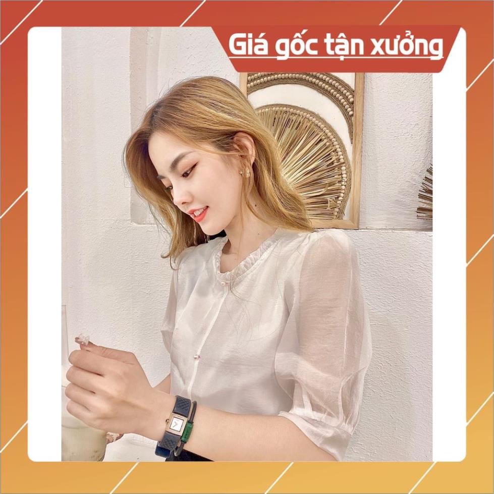 [Chất lượng số 1] Áo sơ mi nữ cổ sếp ly thời trang tay lưới Gloria GL34 | BigBuy360 - bigbuy360.vn