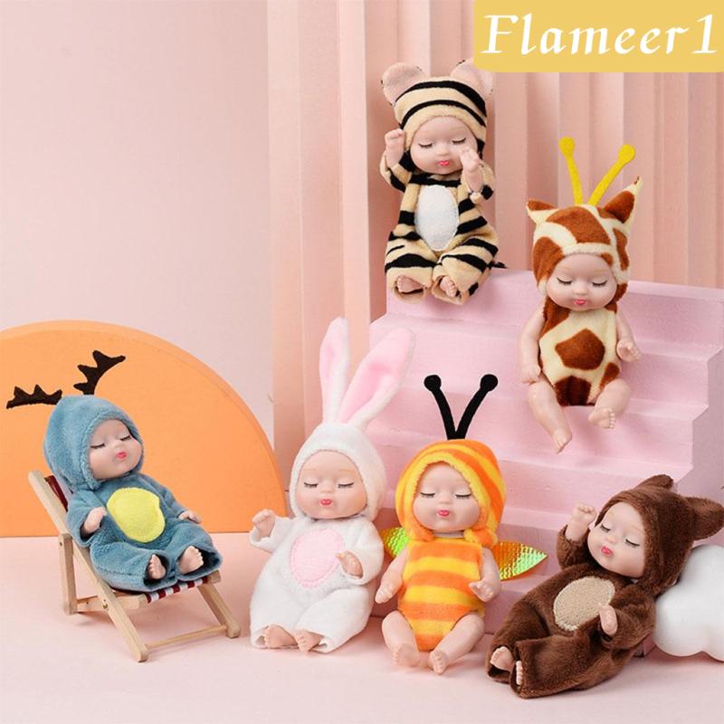 [Flameameer1] Móc Khóa Hình Búp Bê Em Bé Đang Ngủ Hoạt Hình Trang Trí Xe Hơi Đồ Chơi Quà