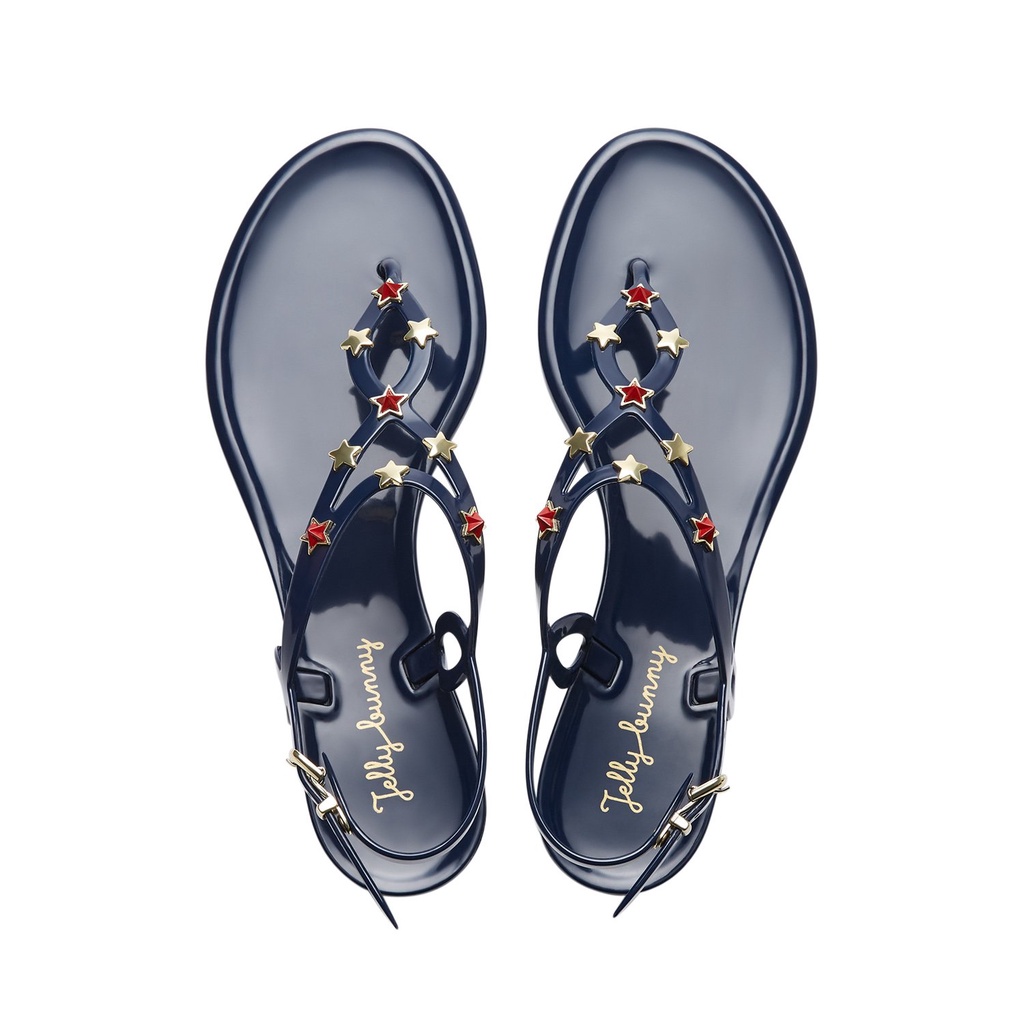 Giày xăng đan nữ Jelly Bunny TWIST FLAST STARS B21SLIL003 BLU200