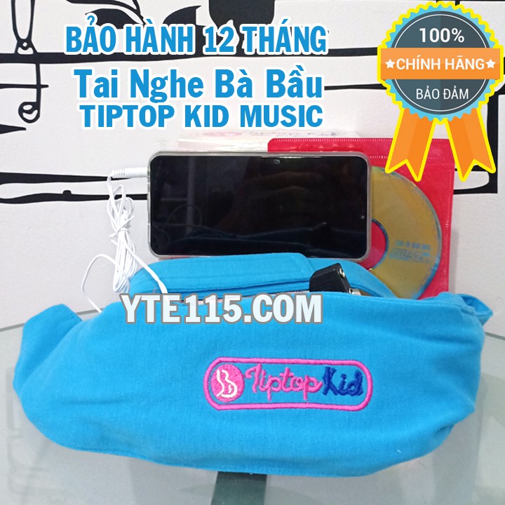 TAI NGHE BÀ BẦU TIPTOP KID MUSIC MÀU XANH DƯƠNG - TẶNG DÂY NỐI DÀI VÒNG BỤNG - YTE115.COM ĐẠI LÝ CHÍNH THỨC TIP TOP KID