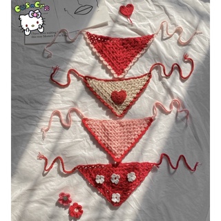 BANDANA khăn đội đầu dễ thương đan len handmade