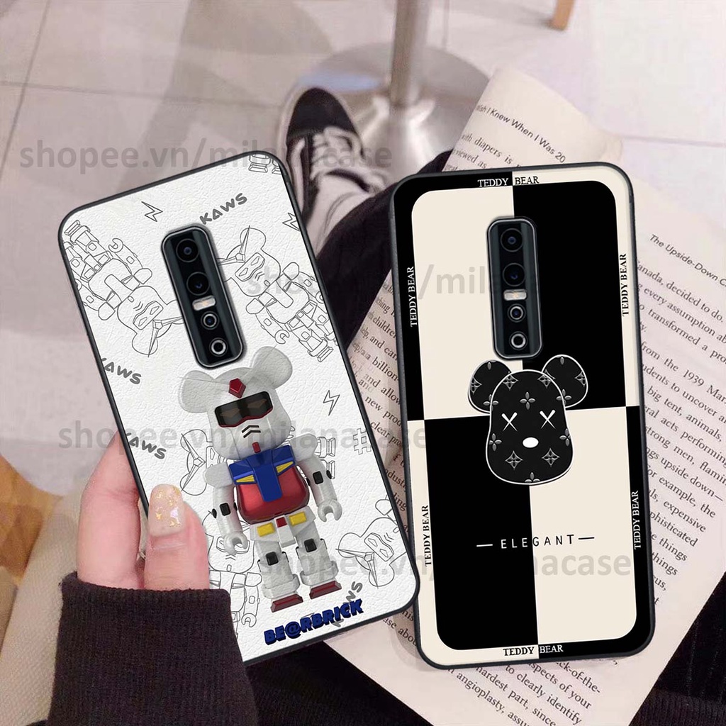Ốp Vivo V17 Pro gấu be@rBrick gấu Teddy Kaws siêu đẹp, phong cách, cá tính