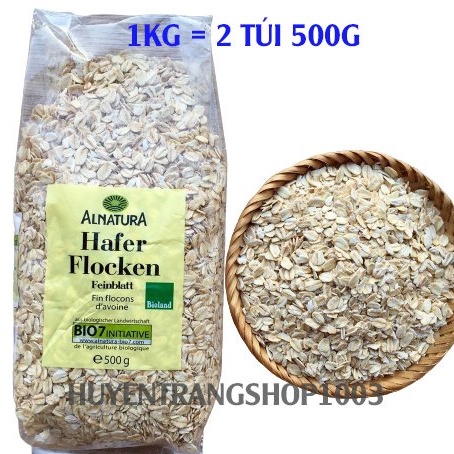 1KG Yến mạch Haferflocken cán dẹt (yến mạch tươi)