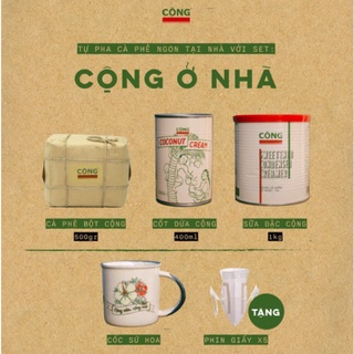 Bộ dụng cụ tự pha chế cà phê "Cộng Ở Nhà" 01 - Cộng Cà phê